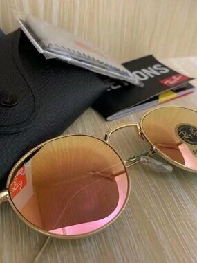 Ray-Ban 3447 Round Metal Mirror Sunglasses 50MM